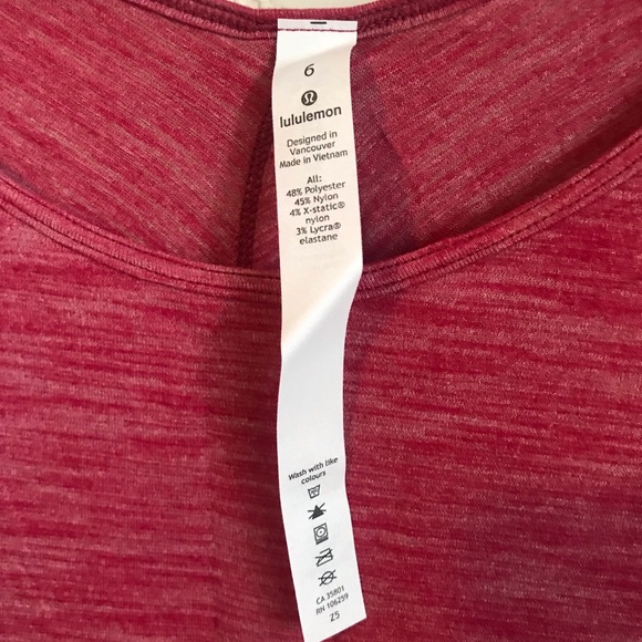 ⬇️$50 Lululemon 🍋 Low Key Tank Silver Ruby Red - Picture 6 of 6